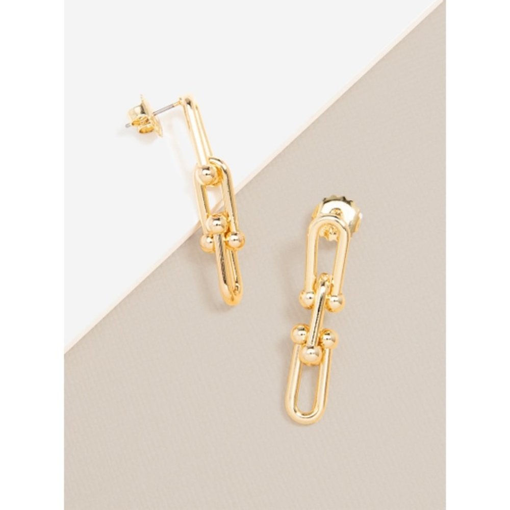 Linked Clips Drop Earring • Choose Silver or Gold!
